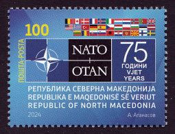 Macedonia North, 2024, The 75th Anniversary Of NATO (MNH) - Macédoine Du Nord