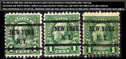 USA Precancels New York 1923 Sc581 1c Franklin, P.10. NEW YORK / N.Y. 2 Lines Serif - Prematasellado
