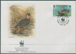 South Georgia 1992 SG217 20p Teal With Two Chicks FDC - Falklandinseln