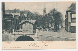 40- PBK Delft 1901 - Binnenwatersloot - Treinstempel - Delft