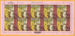 2021 Moldova Moldavie Sheet 11.0 ”Viticulture.” Joint Issue Republic Of Moldova-Romania.” Wine, Grapes, Nature Mint - Joint Issues