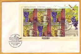 2021 Moldova Moldavie  FDC Sheet Used ”Viticulture.” Joint Issue Republic Of Moldova-Romania.” - Gemeinschaftsausgaben