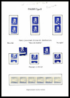 Pa 8, Palissy Type II Outremer: Ensemble De 18 Variétés TB  Qualité: **   - Proofs, Unissued, Experimental Vignettes