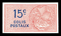 N°33, 15c Rouge: Valeur Et COLIS POSTAUX Renversés, Non Dentelé, Non Signalé Non Dentelé. SUPERBE. R - Neufs