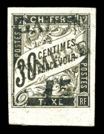 N°12, 15 Sur 30c Noir, Tirage 250 Exemplaires, Quatre Belles Marges Et Bord De Feuille, PIECE SUPERB - Unused Stamps