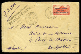 N°1, 50c Rouge Surchargé 'Rolland Garros' Obl Càd LA RIVIERE+ Griffe '1ère Liaison Aèropostale' Sur  - Airmail