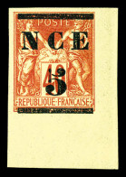 N°2, 5 Sur 40c Rouge, Coin De Feuille, Fraîcheur Postale. SUP. R. (certificat)  Qualité: **  Cote: 1 - Unused Stamps