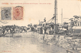 CPA GUYANE / CAYENNE / DEPART DE M.GRODET / GOUVERNEUR DE LA GUYANE / SON ARRIVEE AU QUAI - Otros & Sin Clasificación