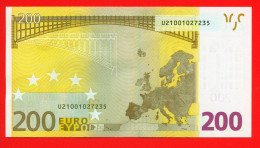 02 - BILLET 200 EURO 2002 NEUF Signature Wim Duisenberg N° U21001027235 - Imp T001A3 - 200 Euro
