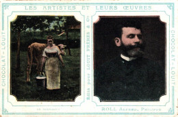 CHROMO CHOCOLAT LOUIT LES ARTISTES ET LEURS OEUVRES ROLL ALFRED PHILIPPE "EN NORMANDIE" - Louit