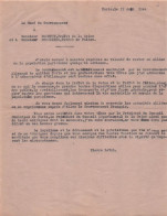 17 AOUT 1944 PIERRE LAVAL QUI CESSE SES FONCTIONS ECRIT A BOUFFET ET BUSSIERES PREFETS - 1939-45
