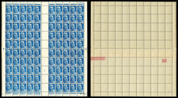 N°719B, 5F Gandon, Impression Sur Raccord Avec Sonnettes Sur Feuille Complète De 100 Exemplaires Dat - Unused Stamps