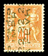 N°9, 40c Rouge-orange Sur Paille Surchargé 4 Lignes Du 22 FEVRIER 1893, PIECE EXCEPTIONNELLE. SUPERB - 1893-1947