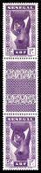 N°147b, 1F Violet En Paire Avec Interpanneau Non Découpé Bdf. SUP. R. (certificat)  Qualité: **  Cot - Unused Stamps