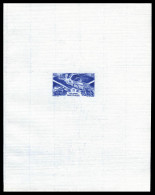 N°6/12, Série Tchad Au Rhin: Ensemble De 7 épreuves D'Artiste En Bleu Outremer Sur Papier Filigrané  - Posta Aerea