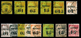 N°1, 3 à 8, 10 à 12, 14, 16 à 18, Les 14 Valeurs TB  Qualité: Oblitéré  Cote: 1098 Euros - Used Stamps