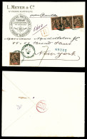 N°38, 25c Noir Sur Rose X4 Exemplaires Obl Càd Bleu Saint Pierre/Martinique Sur Lettre Illustrée Tri - Cartas & Documentos