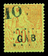 N°2, 10 Sur 20c Brique Sur Vert, Frais, TTB (signé Brun/certificat)  Qualité: *  Cote: 700 Euros - Unused Stamps