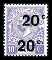 N°11a, 20c S 10c Violet, Double Surcharge. SUP. R.R. (signé Brun/certificat)  Qualité: *  Cote: 1450 - Strafport