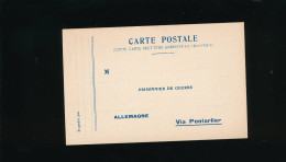 CPA , Prisonnier De Guerre , ALLEMAGNE Via PONTARLIER - 1914-18