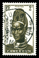 N°208a, 2c Brun-noir, Surcharge Noire, Obl Càd Central, SUP (signé Calves/certificat)  Qualité: Obli - Used Stamps