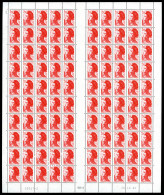 N°2376, 2,20f Liberté, 1er Tirage RGR-2 En Feuille Complète De 100 Exemplaires Datée Du 30.10.86. TT - Neufs