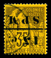 N°13a, 15c Sur 35c, Surcharge Renversée. SUP (signé Brun/certificat)  Qualité: Oblitéré  Cote: 1100  - Used Stamps