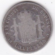 Espagne , 1 Peseta 1900 SM.V . Alfonso XII , En Argent, KM# 706 - Primi Conii