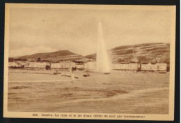 GENEVE  : LA RADE ET LE JET D'EAU     HOLD TO THE LIGHT, CARTE LUMINEUSE  ,     LOOK SCANS - Halt Gegen Das Licht/Durchscheink.