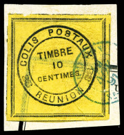 Colis-Postaux N°1, 10c Cadre Noir Sur Petit Fragment, TB  Qualité: Oblitéré  Cote: 350 Euros - Used Stamps