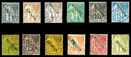 N°17/28, Série Alphée Dubois Surchargée Reunion De 1881, (n° 17 Et 18 Neufs*, N° 25 Et 28 Nsg ). TB  - Used Stamps