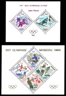 N°11/12, JO De Moscou Et Lake Placid, TB  Qualité: **  Cote: 600 Euros - Blocks & Sheetlets