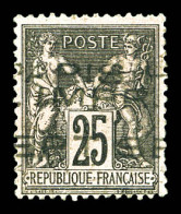N°19b, 25c Noir Sur Rose Surchargé 5 Lignes Horizontalement De SEPTEMBRE 1893, Sans Quantième, Bon C - 1893-1947