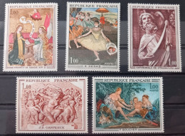 1970  -  5 Trés Beaux Timbres Neufs ** Gomme Intacte TABLEAUX N°1640-1641-1652-1653-1654 - Unused Stamps