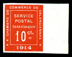 N°1a, (cote Maury) 10c Vermillon NON DENTELE Bdf. SUP. R. (signé Brun/certificat)  Qualité: **  Cote - Guerre (timbres De)