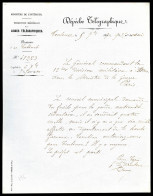 Boule De Moulins Dépêche Télégraphique: Papier à Entête 'Ministère De L'Interieur-Direction Générale - Oorlog 1870
