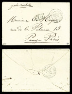 Càd Saint Denis Seine Sur Enveloppe Avec Griffe P.P Encadré Et Mention Manuscrite Garde Mobile, Pour - War 1870