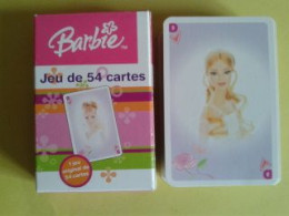 BARBIE. Jeu De 54 Cartes Imagées.très Bon état. Boite Carton - Speelkaarten