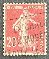 FRA0139.U3 - Type Semeuse Camée à Inscriptions Grasses - 20 C Red Brown Used Stamp - Type III - 1923 - France YT 139 - 1906-38 Semeuse Camée