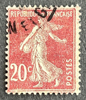 FRA0139.U5 - Type Semeuse Camée à Inscriptions Grasses - 20 C Red Brown Used Stamp - Type III - 1923 - France YT 139 - 1906-38 Semeuse Camée
