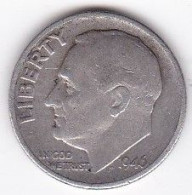 Etats-Unis. One Dime 1946, Roosevelt, En Argent - 1946-...: Roosevelt