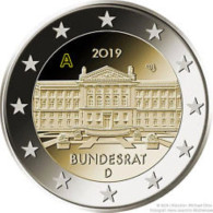 Duitsland 2019  2 Euro Commemo  Letter A  Atelier A    Bundesrat  UNC Uit De Rol  UNC Du Rouleaux - Germania