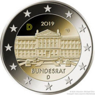 Duitsland 2019  2 Euro Commemo  Letter D   Atelier D   Bundesrat  UNC Uit De Rol  UNC Du Rouleaux - Germania