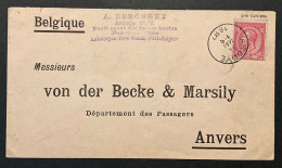 Enveloppe OBP 46 - EC ARDOYE 15 MAI 1892 - Hooft Agent Der Stoom Booten Red Star Line - 1869-1888 Lion Couché (Liegender Löwe)