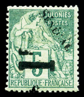 N°7, 1F Sur 5c Vert, TB (signé Calves/certificat)  Qualité: *  Cote: 580 Euros - Unused Stamps