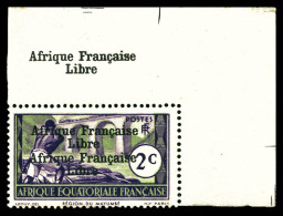 N°157a, 2c Violet Brun Et Vert: Double Surcharge, Coin De Feuille, Gomme Coloniale. TB  Qualité: **  - Ongebruikt