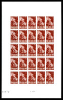 N°753b, 2f +3f, Pour Le Musée Postal En Feuille Complète De 25 Exemplaires, Tirage 350ex. SUPERBE. R - 1941-1950