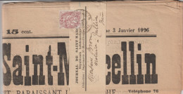 1926 - 2c BLANC SUR JOURNAL COMPLET De ST MARCELLIN (ISERE) ! - Giornali