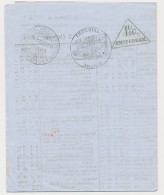 Amsterdam 1 1/2 C. Drukwerk Driehoekstempel 1854 - Revenue Stamps