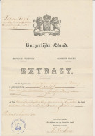 Extract Burgerlijke Stand - Blokzijl 1871 - Revenue Stamps